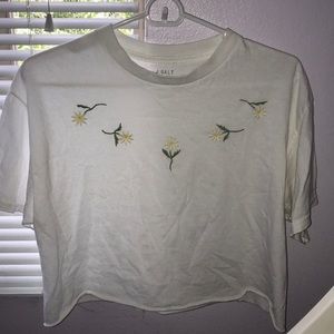 brandy white flower tee